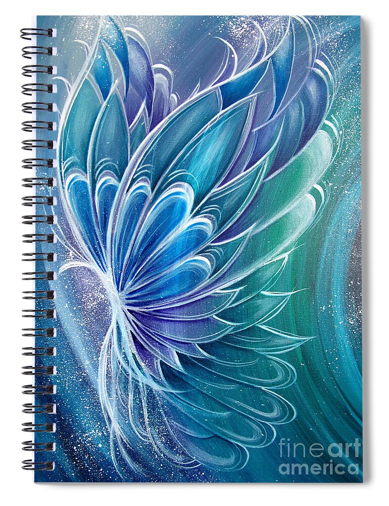 Butterfly Spiral Notebook featuring the painting Butterfly Magic by Reina Cottier