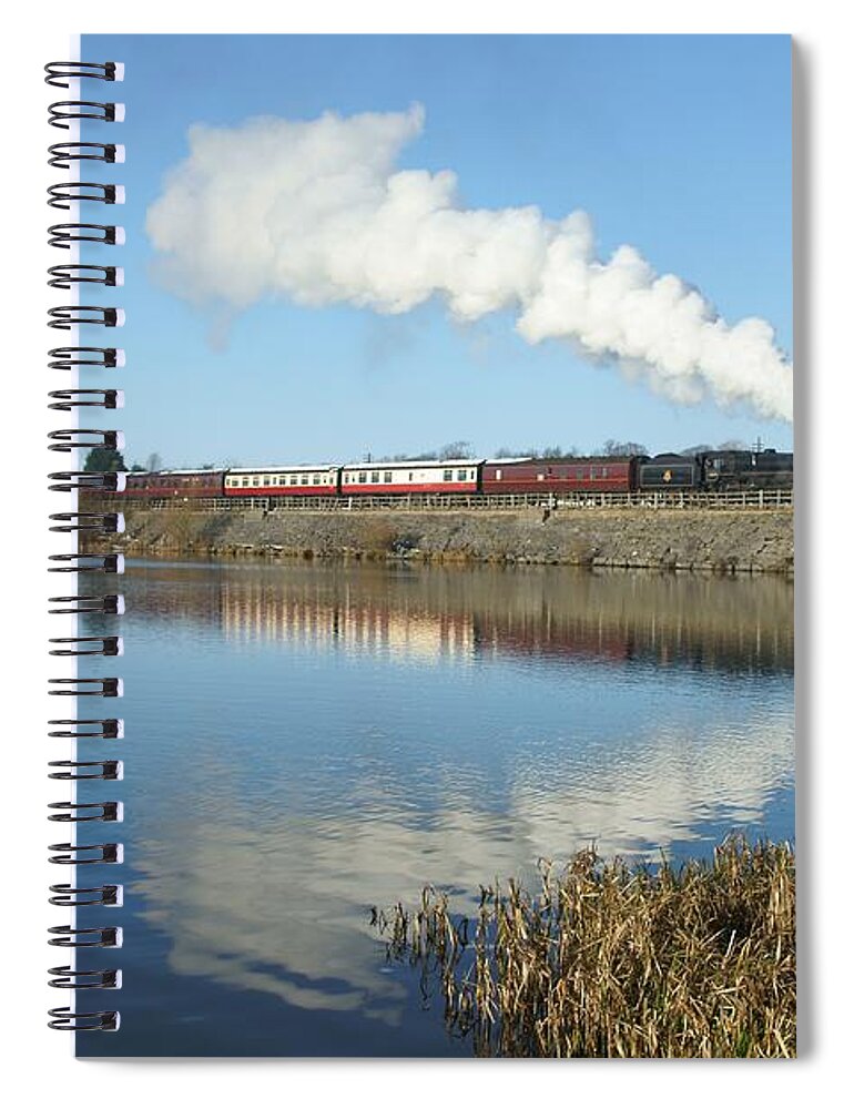 Steam Spiral Notebook featuring the photograph Butterley Reflections by David Birchall