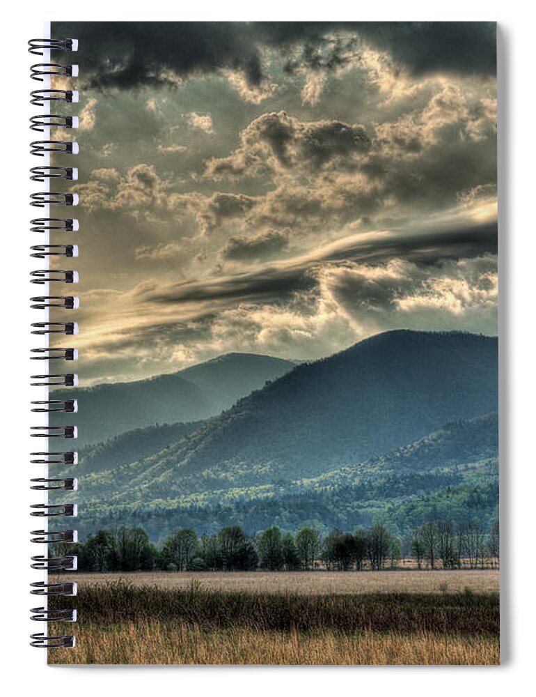  Spiral Notebook featuring the photograph Cades Cove HDR Spring 2014 by Douglas Stucky