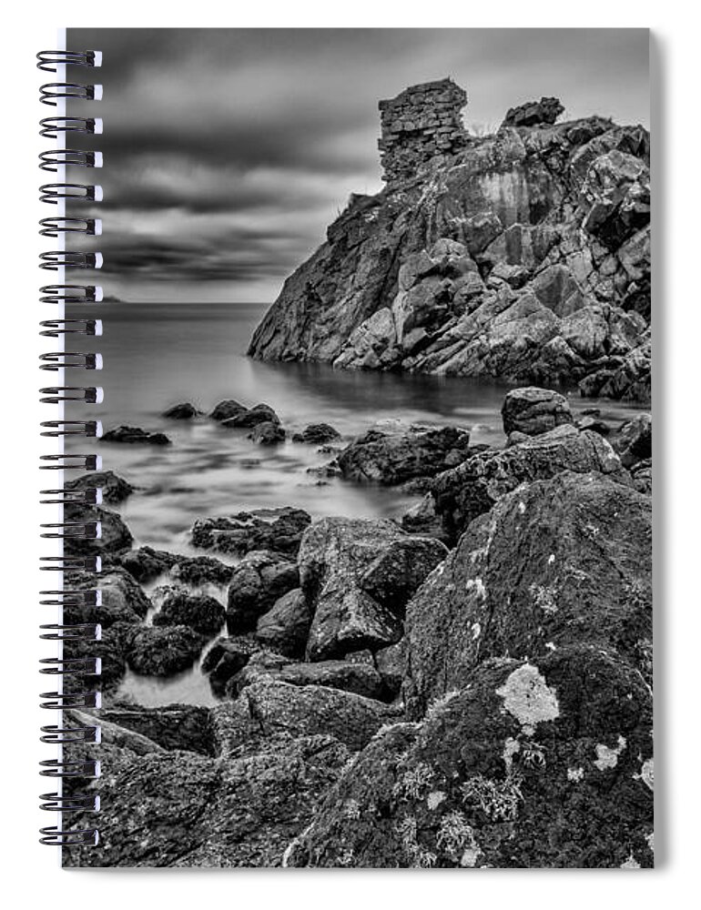 Cairncastle Spiral Notebook featuring the photograph Cairncastle Rocks by Nigel R Bell