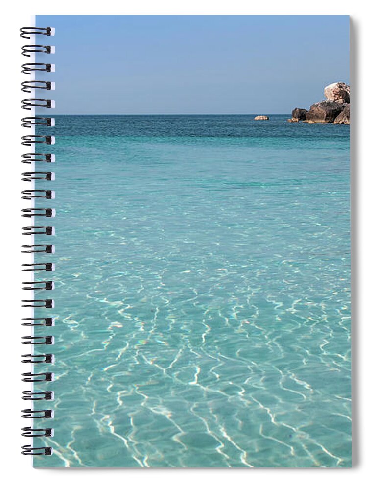 Sicily Spiral Notebook featuring the photograph Cala Azzurra Beach On Favignana Island by Bosca78