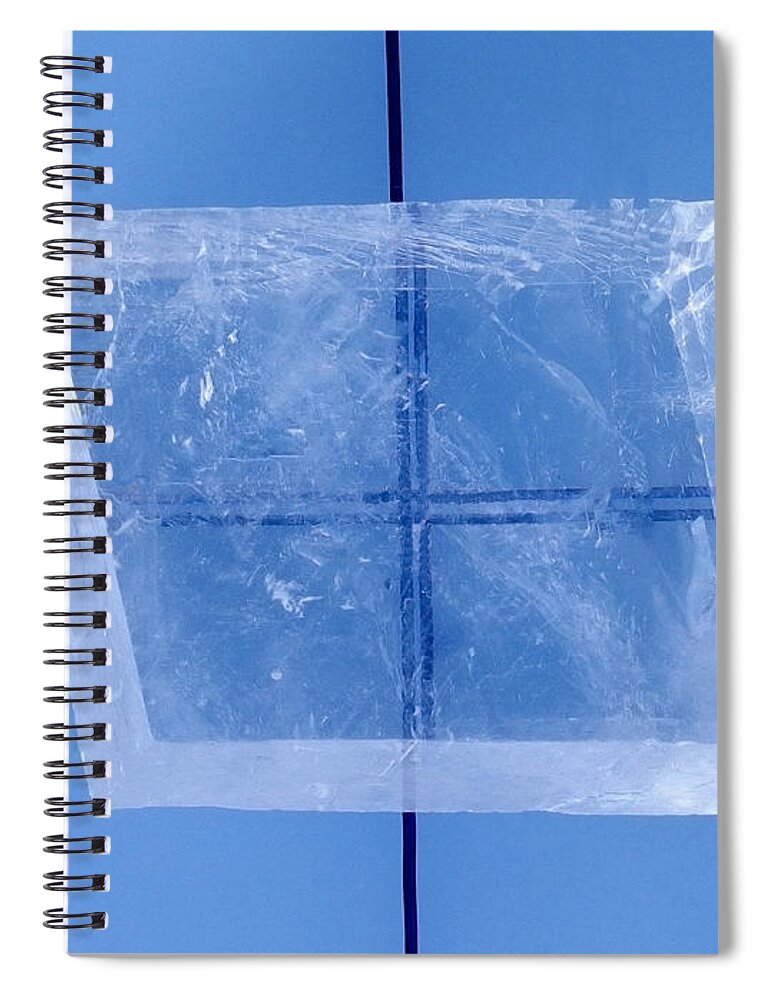 Calcite Spiral Notebook featuring the photograph Calcite Birefringence by Hermann Eisenbeiss