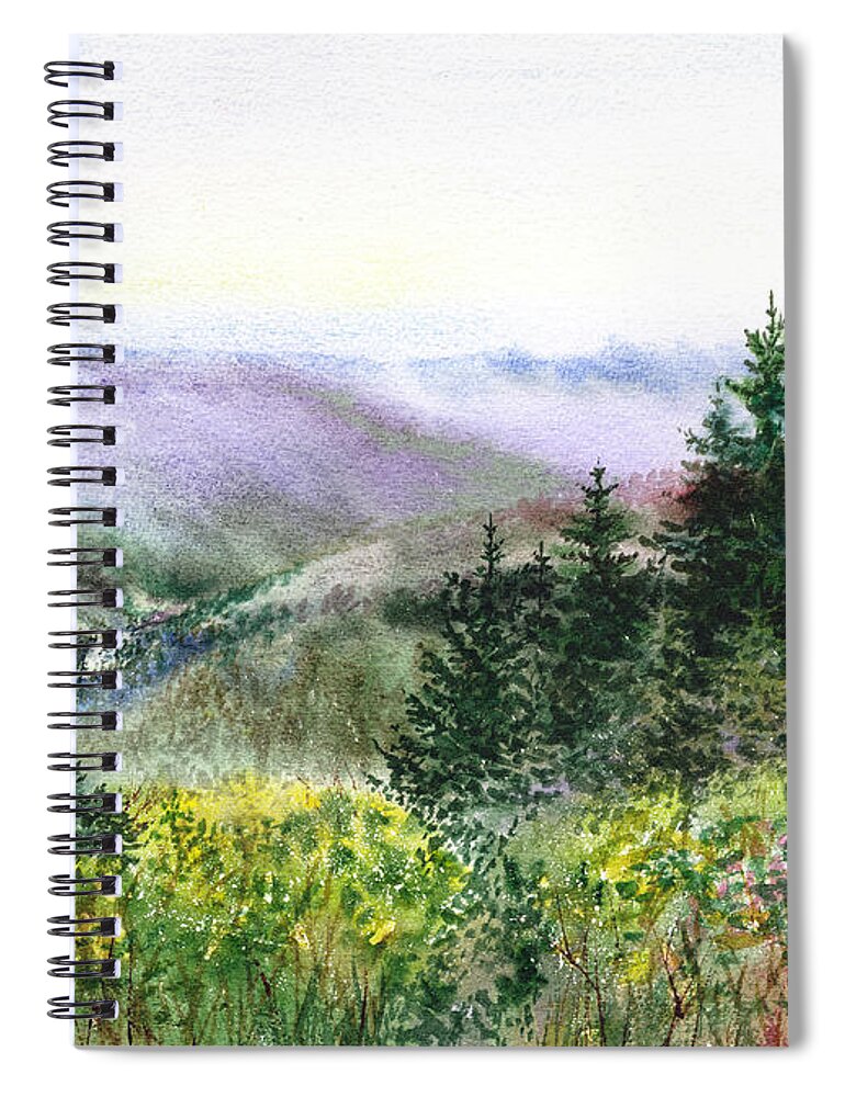 Gorgeous Landscape Spiral Notebook featuring the painting Redwood Creek National Park by Irina Sztukowski