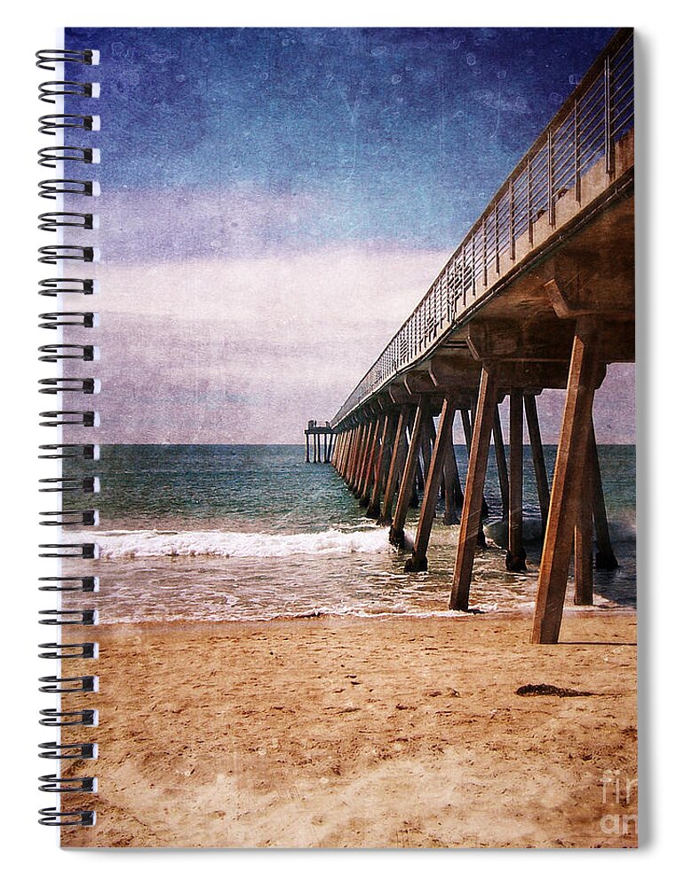 California Spiral Notebook featuring the photograph California Pacific Ocean Pier by Phil Perkins
