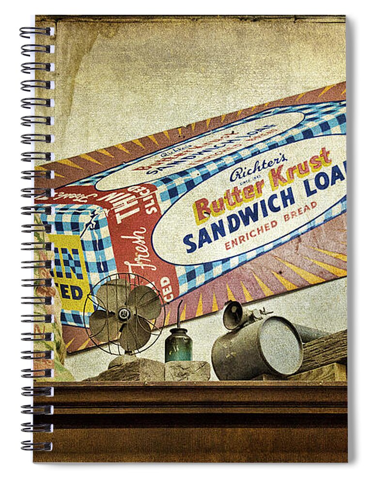 Memorabilia Spiral Notebook featuring the photograph Camp Verde Texas General Store by Priscilla Burgers