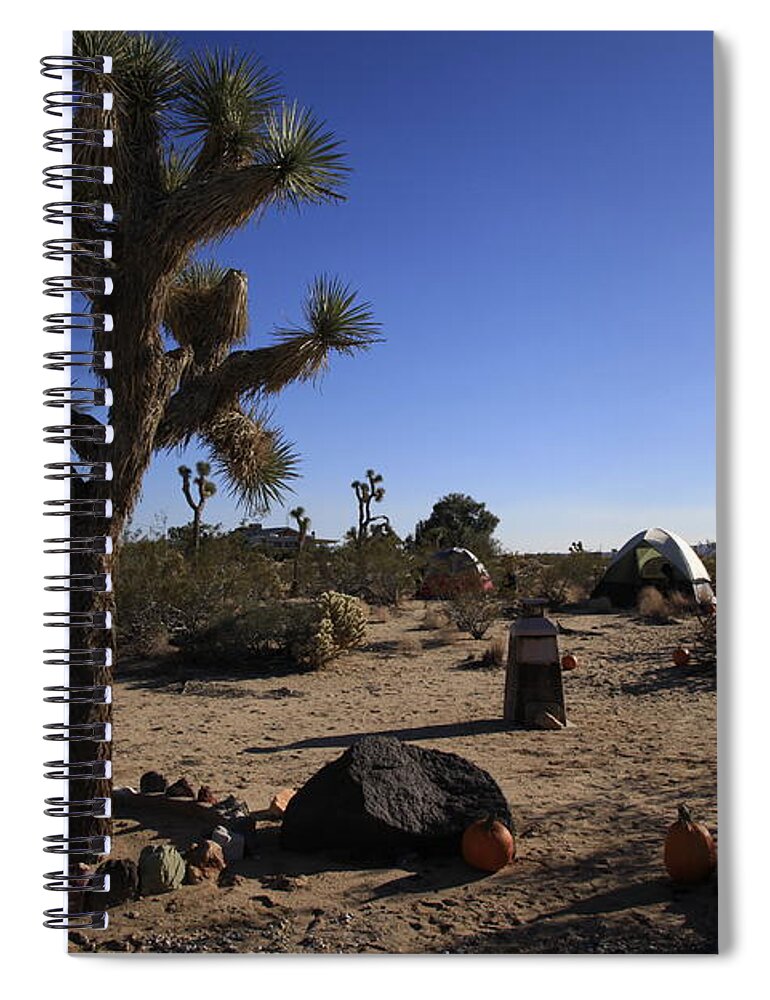 Desert Spiral Notebook featuring the photograph Camping in the desert by Nina Prommer