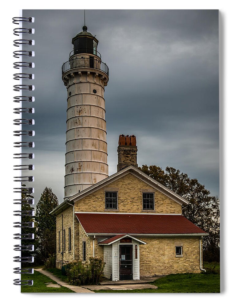 Cana Island Lighthouse Spiral Notebook featuring the photograph Cana Island Lighthouse By Paul Freidlund by Paul Freidlund