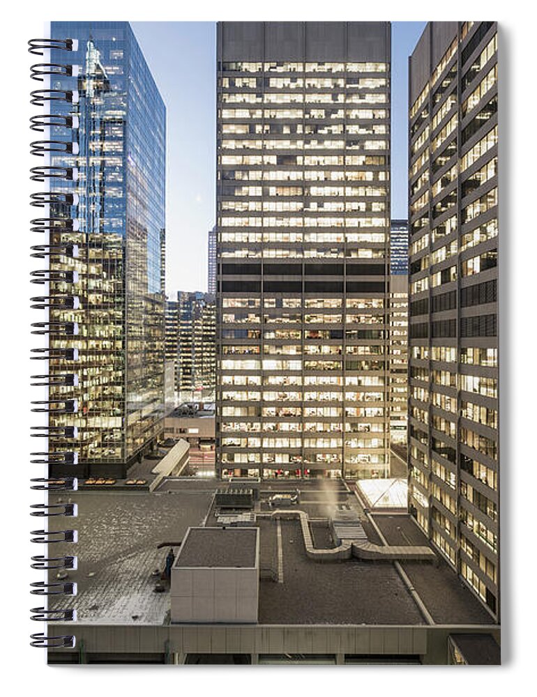 Downtown District Spiral Notebook featuring the photograph Canada - Calgary by Johannes Mann