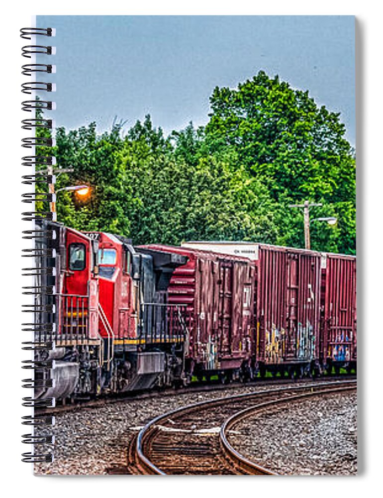 Cn Rail Spiral Notebook featuring the photograph Canadian National by Paul Freidlund