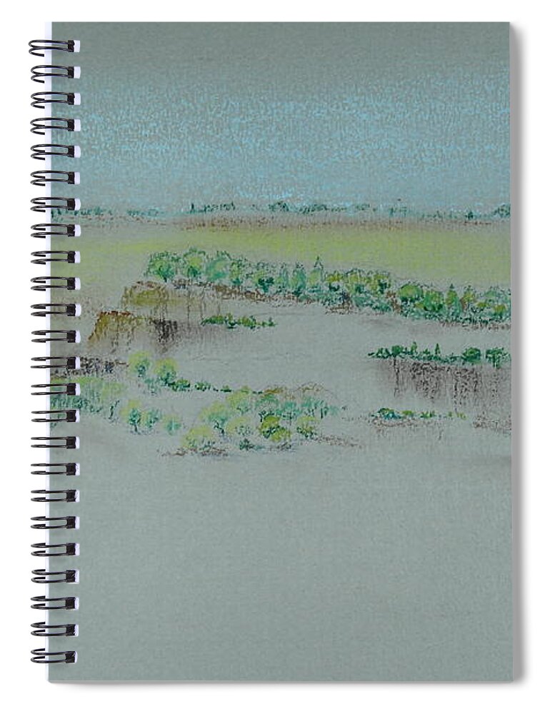 Canyon Spiral Notebook featuring the pastel Canyon View by Michele Myers