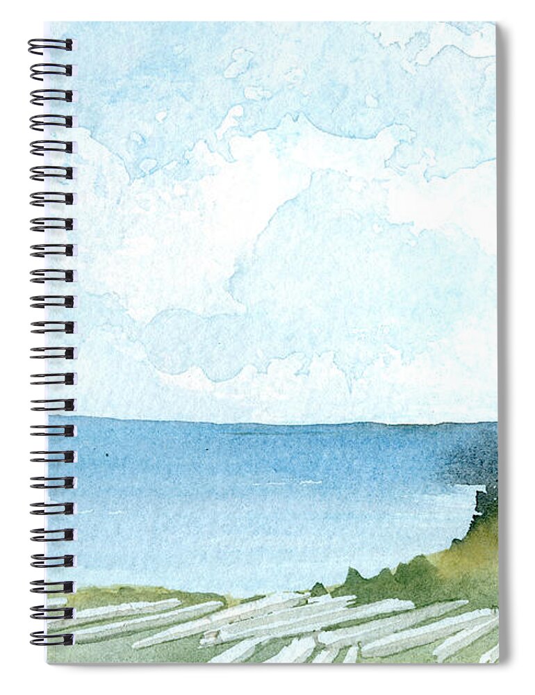 Cape Cod Spiral Notebook featuring the painting Cape Cod Bay Study #1 by Jennifer Creech