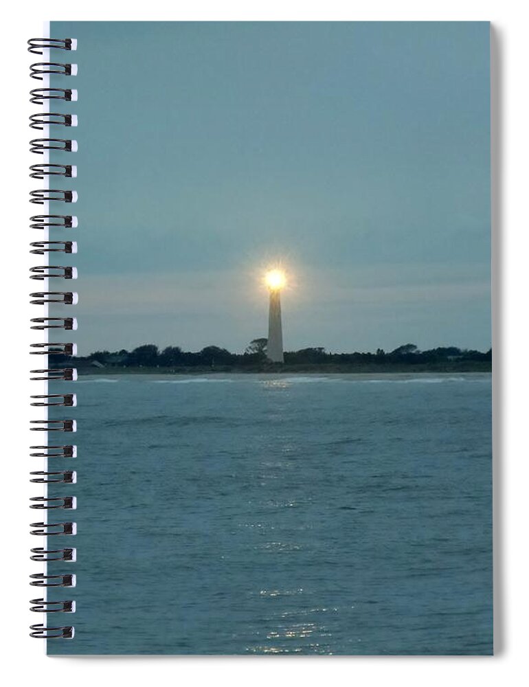 Lighthouse Spiral Notebook featuring the photograph Cape May Beacon by Ed Sweeney