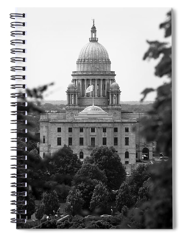 Rhode Island Spiral Notebook featuring the photograph Capitol Building by Michael Dorn