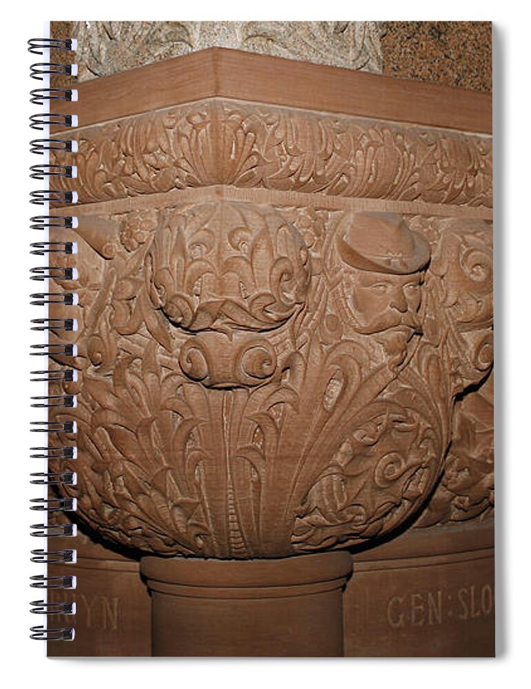 New York State Capitol Spiral Notebook featuring the photograph Capitol Faces by Carol Lynn Coronios