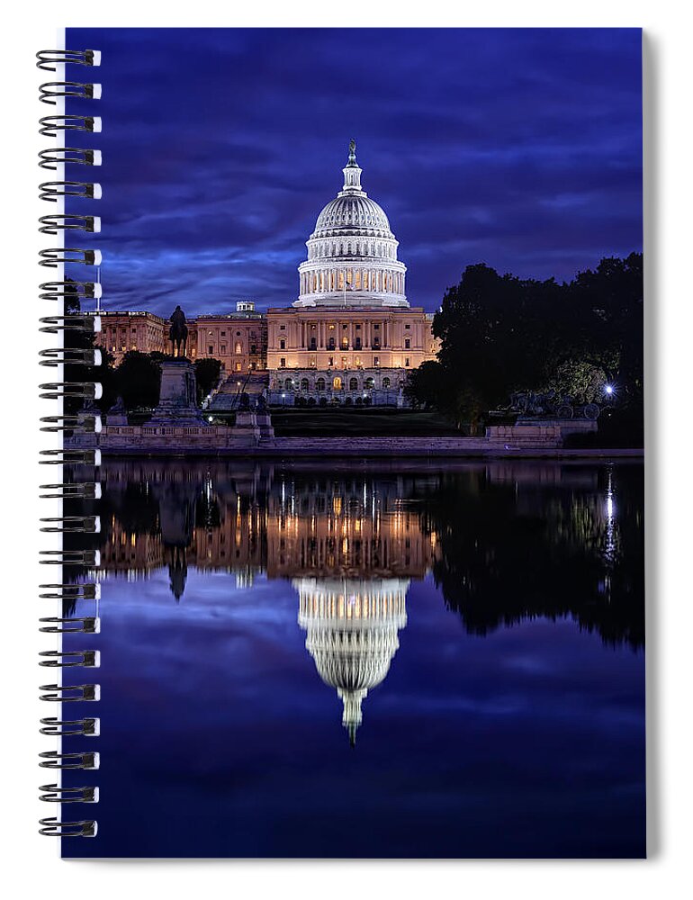 Metro Spiral Notebook featuring the photograph Capitol Morning by Metro DC Photography