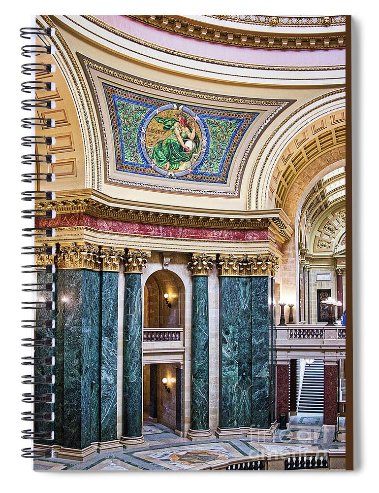 Capitol Spiral Notebook featuring the photograph Capitol - Madison - Wisconsin 1a by Steven Ralser