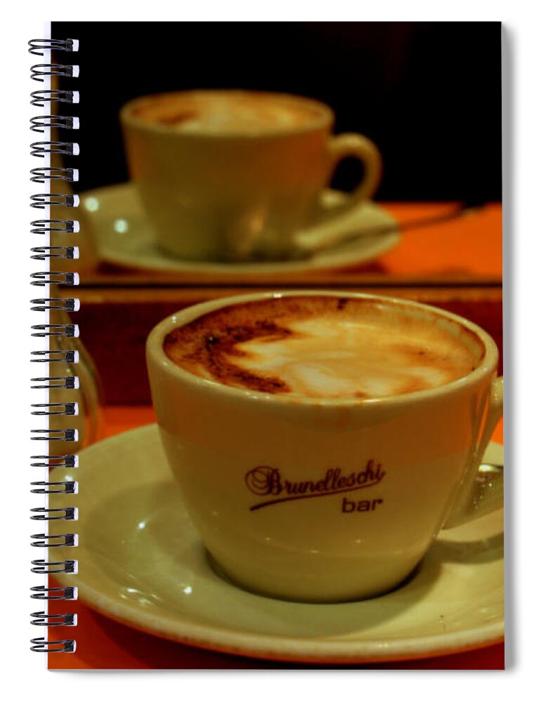 Florence Spiral Notebook featuring the photograph Cappuccino by Caroline Stella
