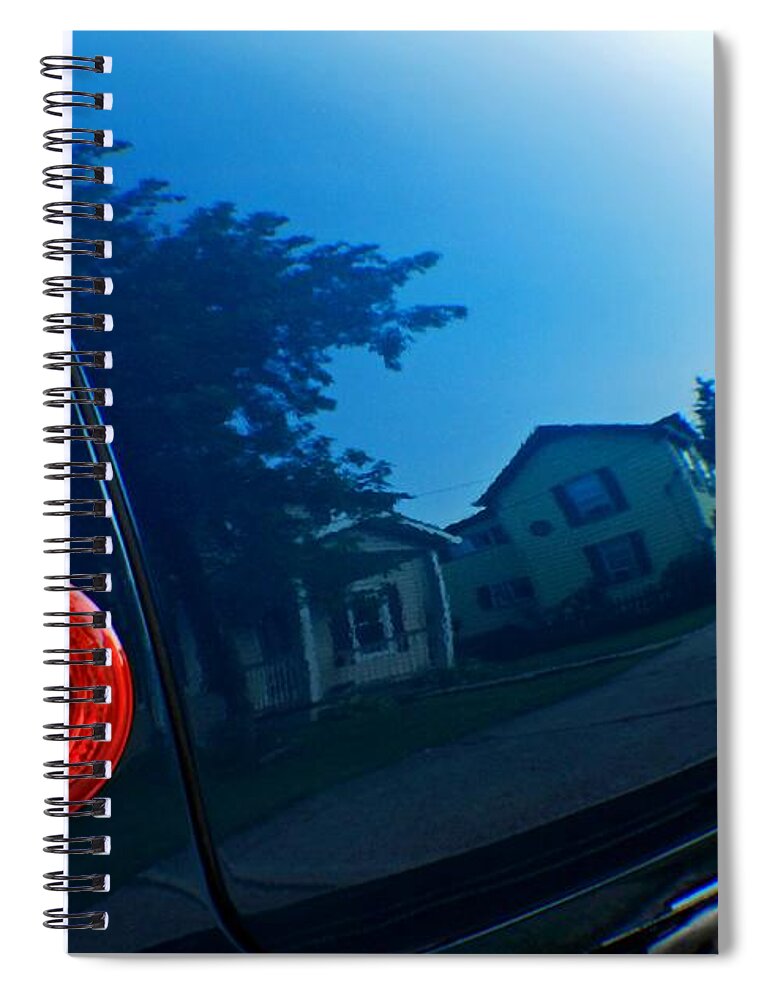 Cars Spiral Notebook featuring the photograph Car reflection 8 by Karl Rose