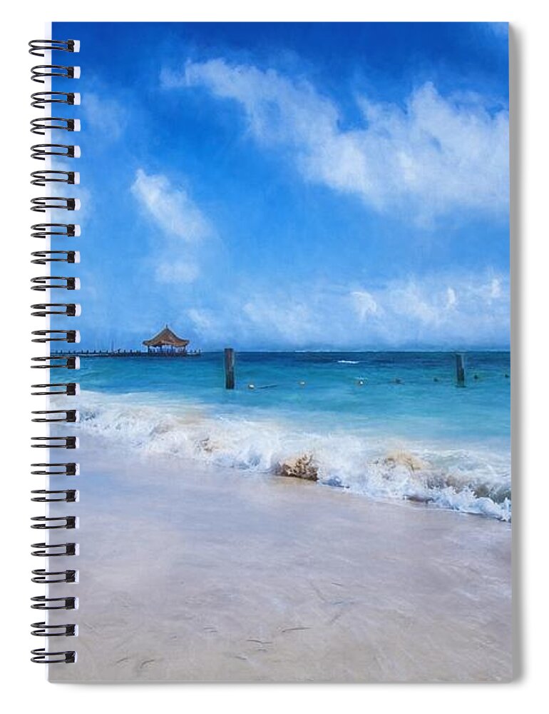 Caribbean Spiral Notebook featuring the photograph Caribbean Moment by Allan Van Gasbeck