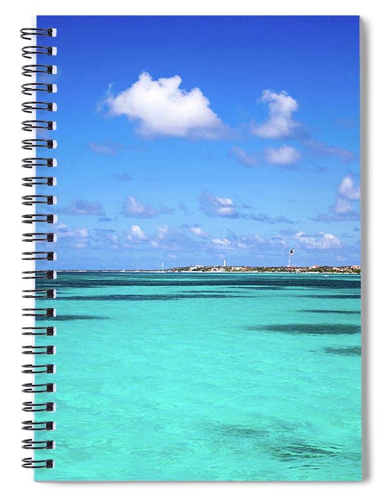 Tranquility Spiral Notebook featuring the photograph Caribbean Sea, Aruba by Daniel A. Leifheit