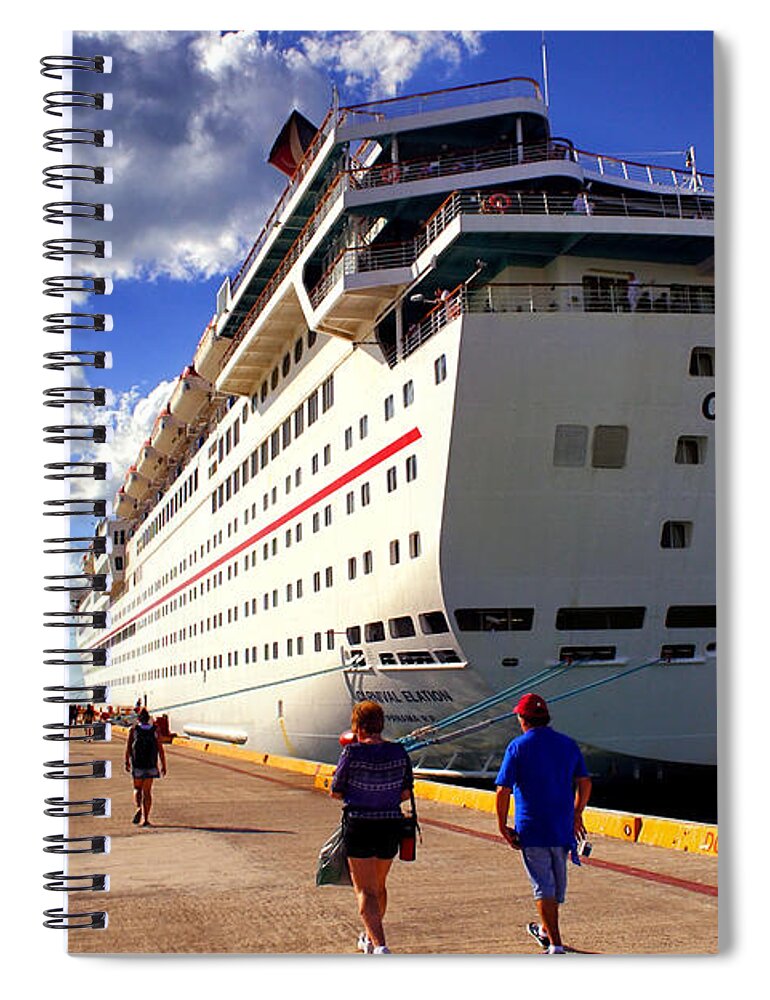 Cruise Spiral Notebook featuring the photograph Carnival Elation Docked in Progreso by Jason Politte