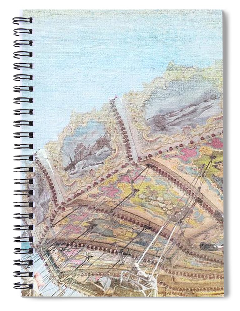 Carnival Swing Ride Spiral Notebook featuring the photograph Carnival Swing Ride by Melissa Bittinger