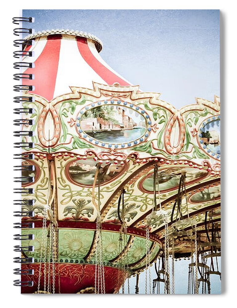 Carousel Top Spiral Notebook featuring the photograph Carousel Top by Colleen Kammerer