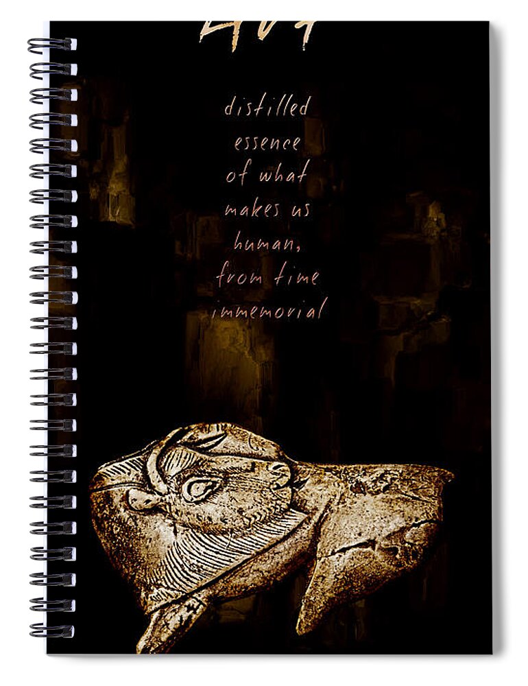 Carved Bison Spiral Notebook featuring the photograph Carved Bison by Weston Westmoreland