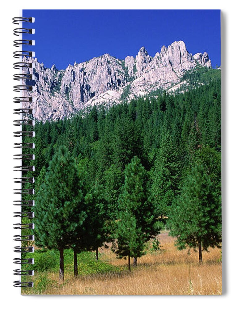 Toughness Spiral Notebook featuring the photograph Castle Crags From South by John Elk