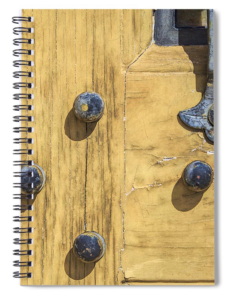 Aged Spiral Notebook featuring the photograph Castle Door II by David Letts