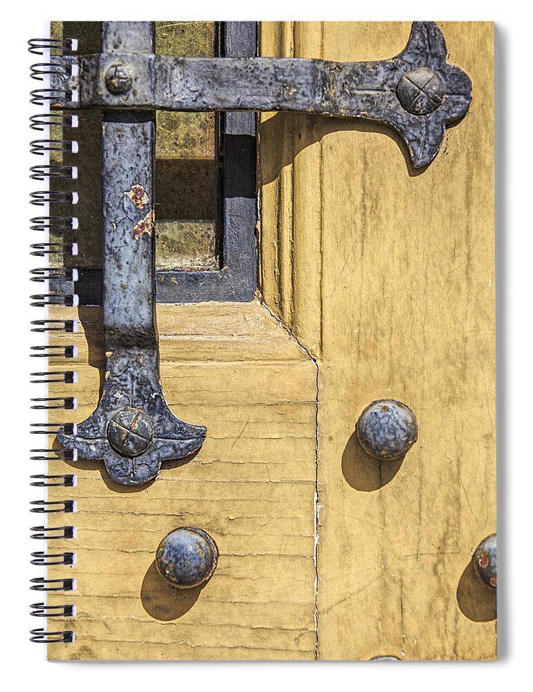 Aged Spiral Notebook featuring the photograph Castle Door III by David Letts
