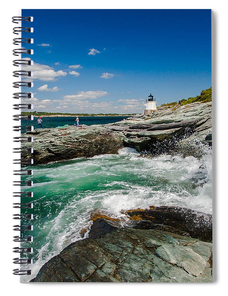 Castle Hill Lighthouse Spiral Notebook featuring the photograph Castle Hill Lighthouse by Brian MacLean