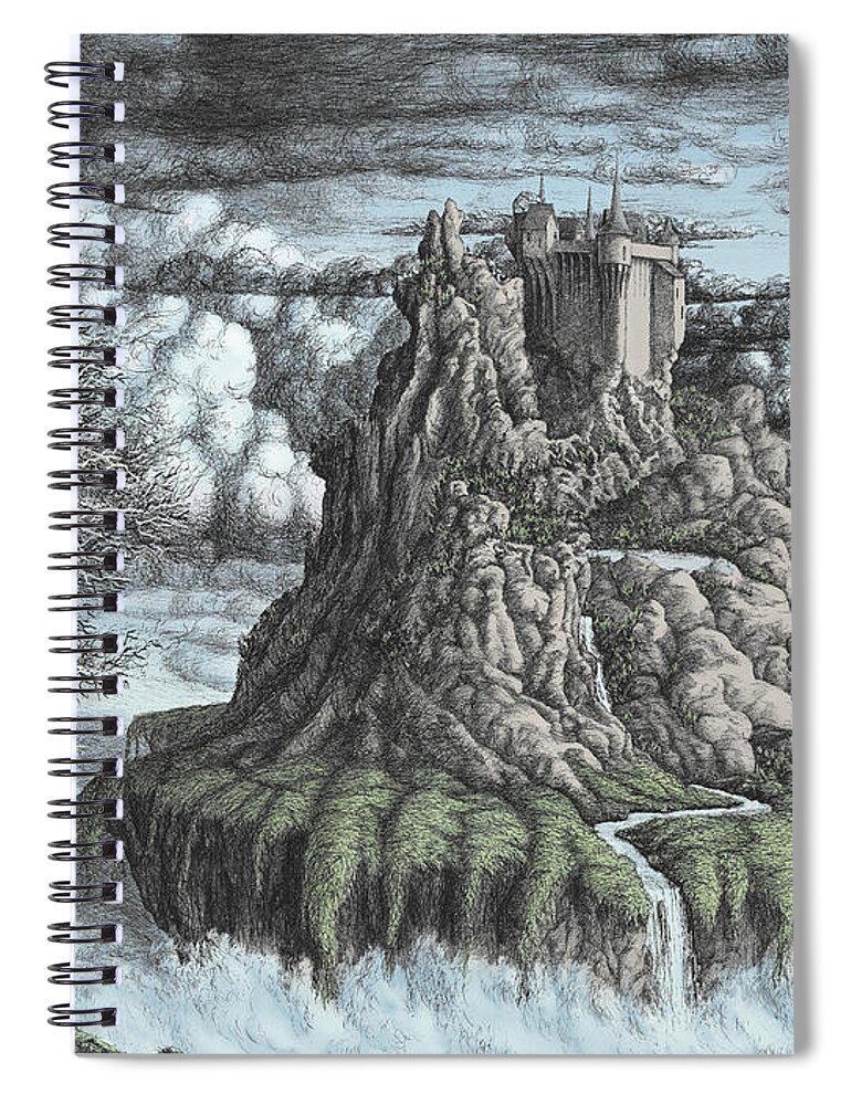 Castle Spiral Notebook featuring the digital art Castles Made of Sand ll by Peter Rashford