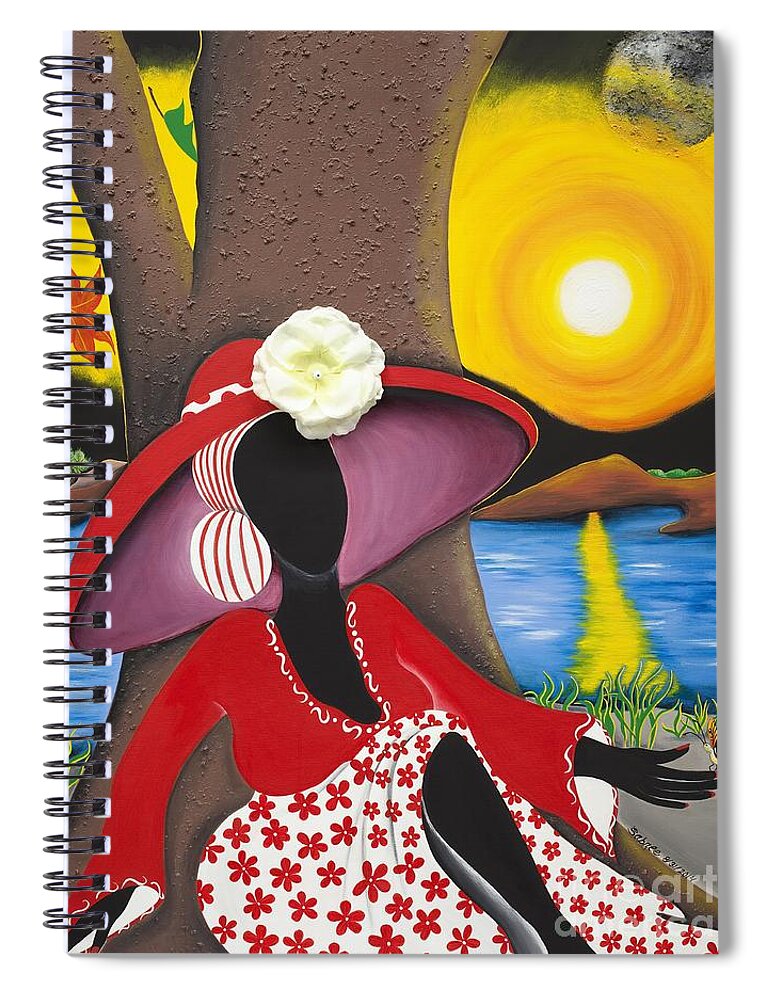 Sabree Spiral Notebook featuring the painting Catch Me in the Morning II by Patricia Sabreee