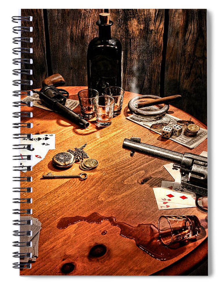Poker Spiral Notebook featuring the photograph Catching a Cheater by Olivier Le Queinec