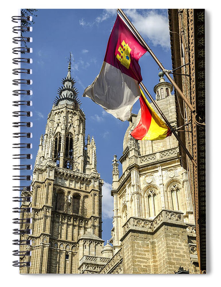 Toledo Spiral Notebook featuring the photograph Catedral de Santa Maria de Toledo by Pablo Lopez