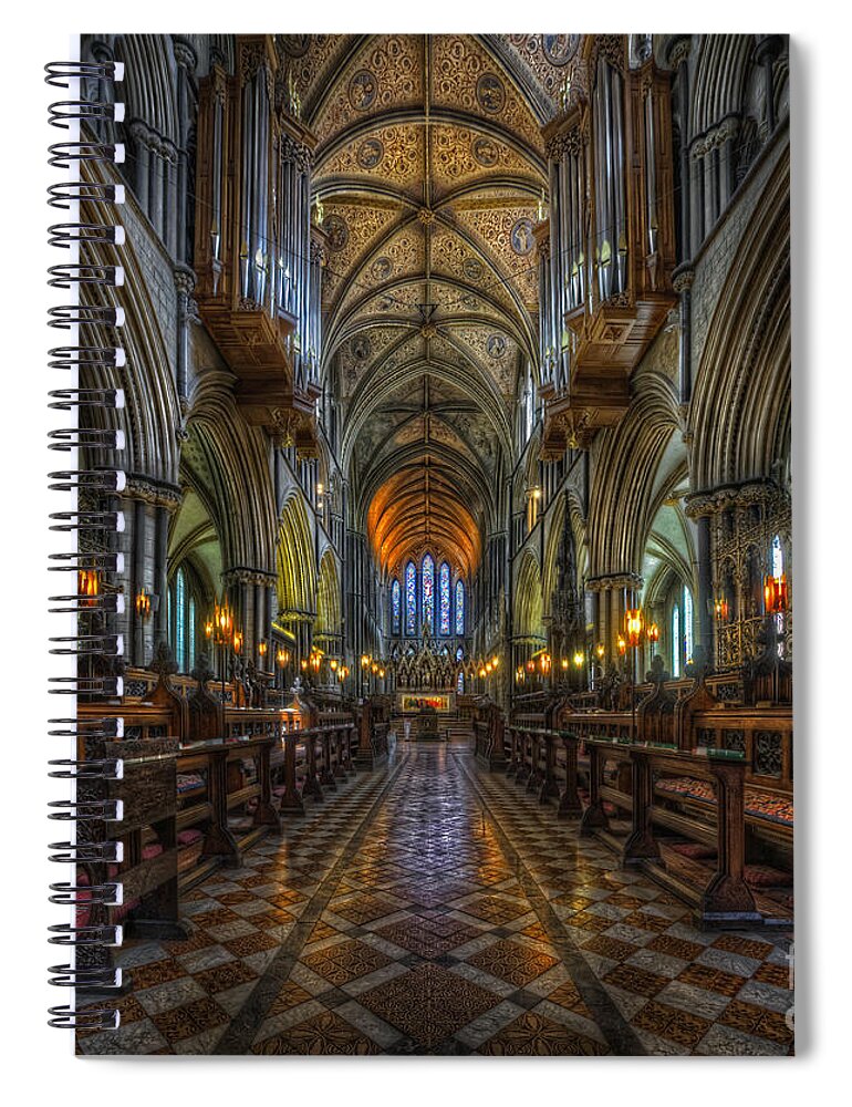 Yhunsuarez Spiral Notebook featuring the photograph Cathedral Choir by Yhun Suarez