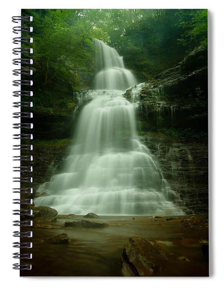 Waterfall Spiral Notebook featuring the photograph Cathedral Falls by Shane Holsclaw
