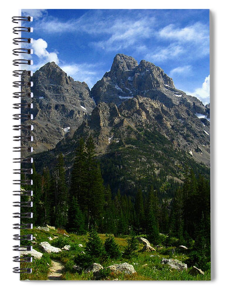 The Cathedral Group Spiral Notebook featuring the photograph Cathedral Group from the Northwest by Raymond Salani III
