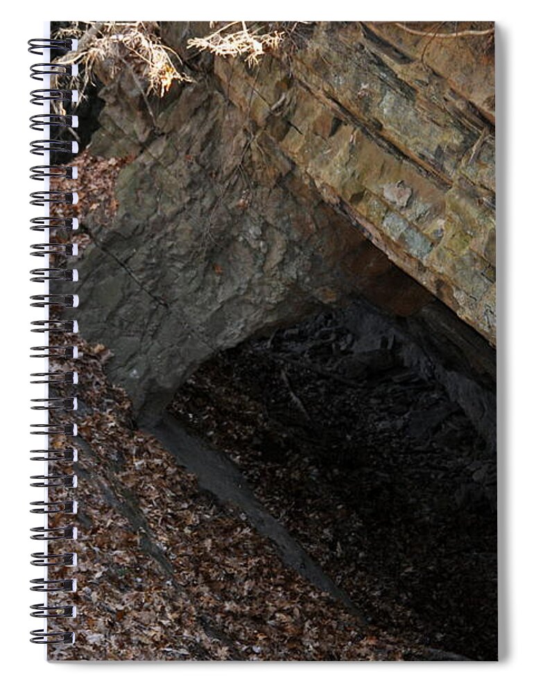 Rosendale Spiral Notebook featuring the photograph Cave Entrance by Cornelia DeDona