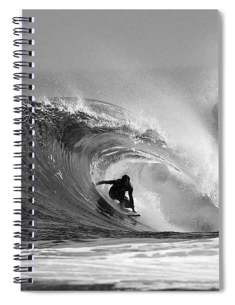 Surf Spiral Notebook featuring the photograph Caveman by Paul Topp