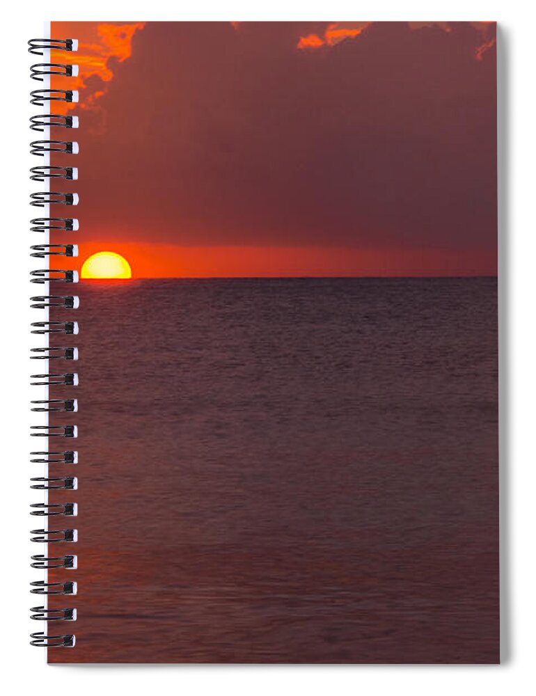 Beach Spiral Notebook featuring the photograph Cayman Sunset by Brenda Jacobs