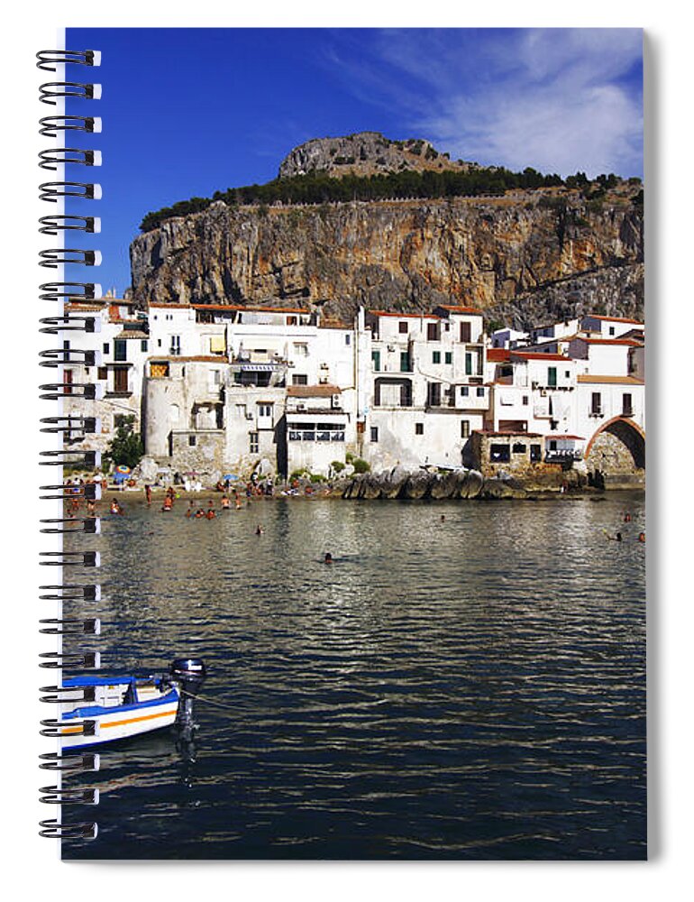 Sicily Spiral Notebook featuring the photograph Cefalu - Sicily by Stefano Senise