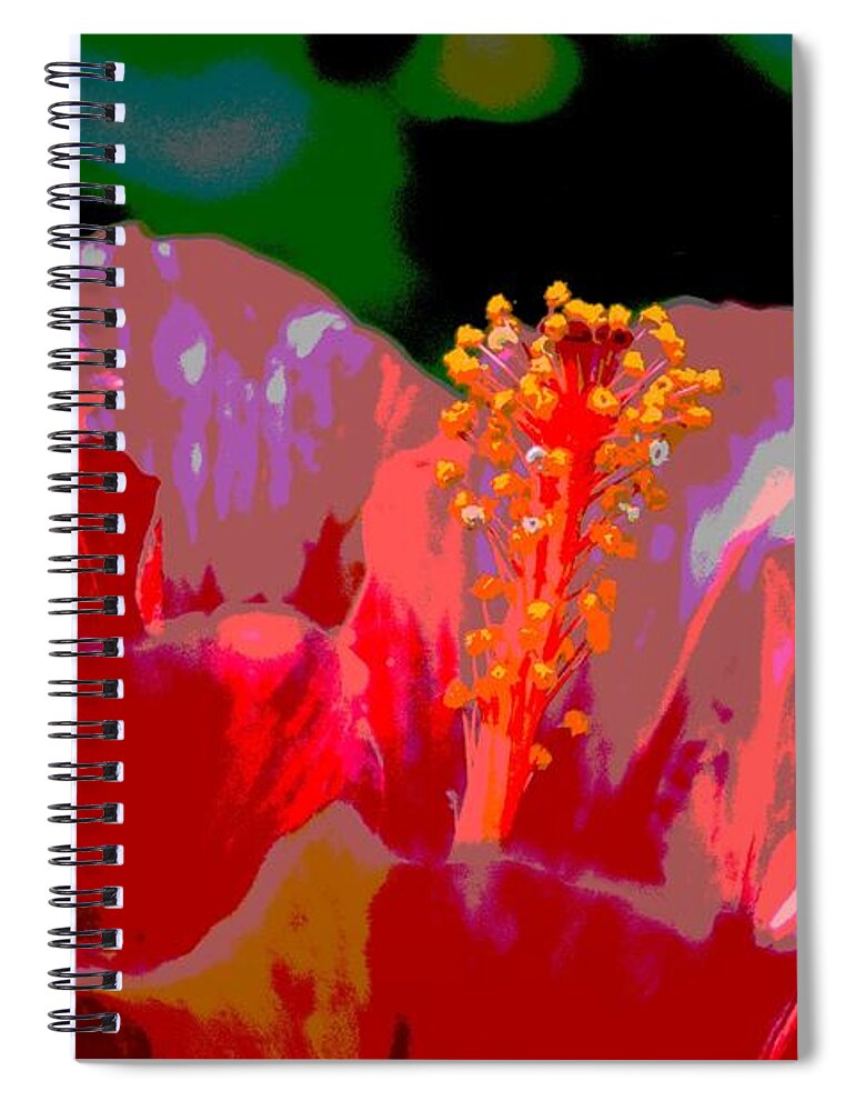 Hibiscus Spiral Notebook featuring the photograph Celebration by Linda Bailey