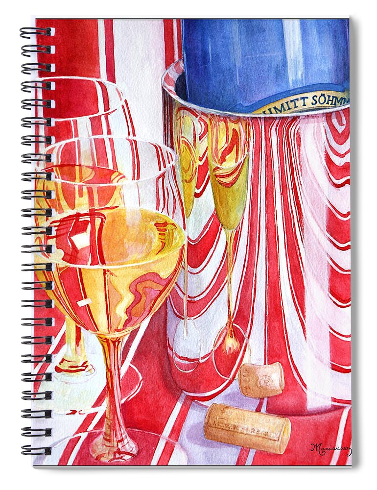Celebration Spiral Notebook featuring the painting Celebration by Mariarosa Rockefeller