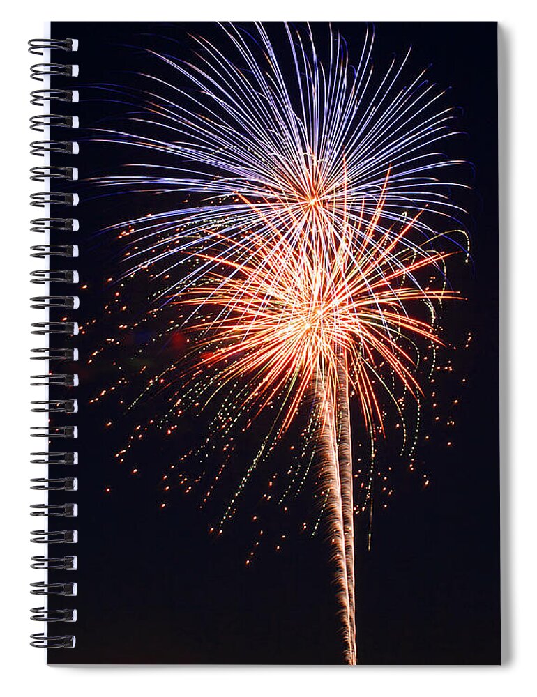 Fireworks Spiral Notebook featuring the photograph Celebration by Michael Porchik