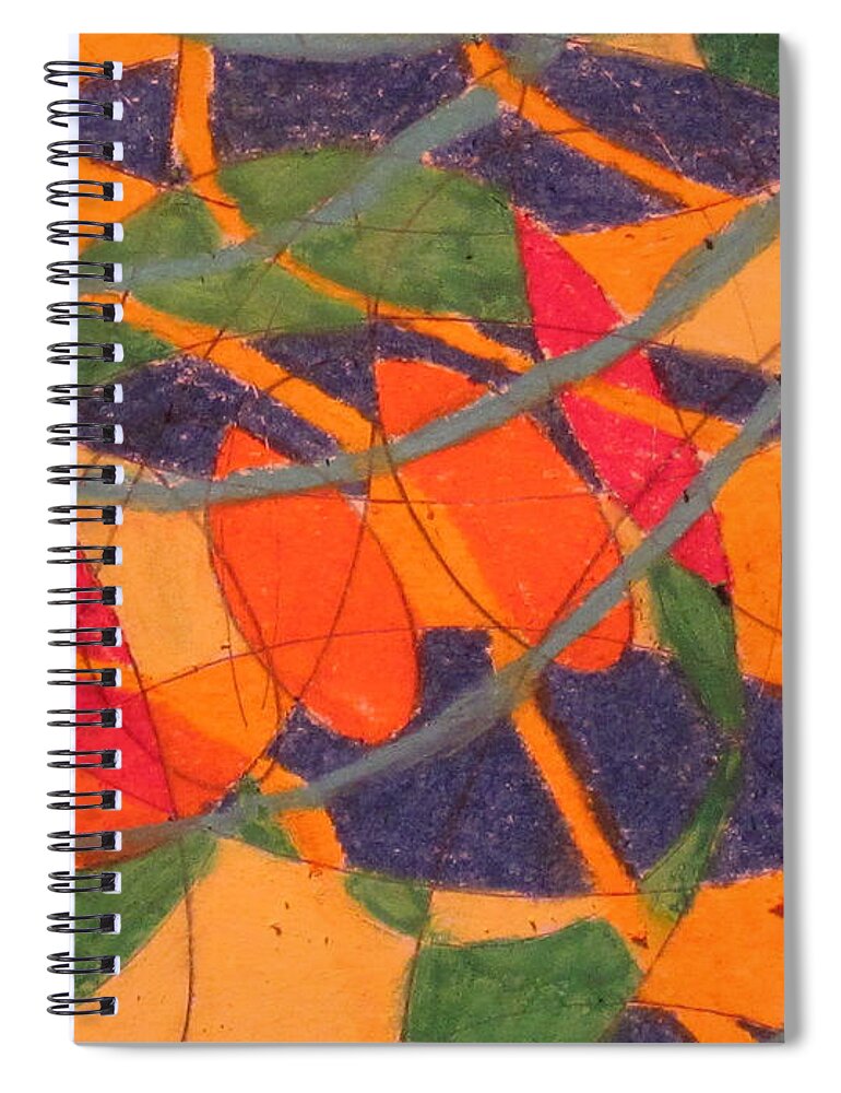 Cells Spiral Notebook featuring the pastel Cellular Activities by Steve Sommers