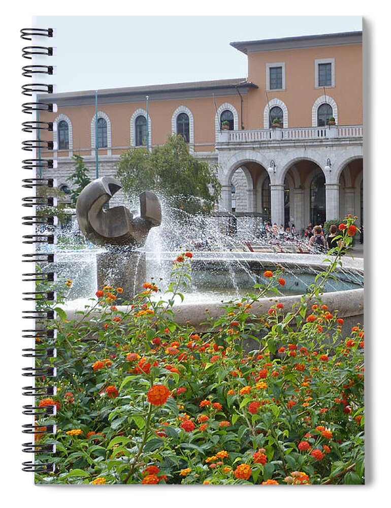 Pisa Spiral Notebook featuring the photograph Central Station - Pisa - Italy by Phil Banks