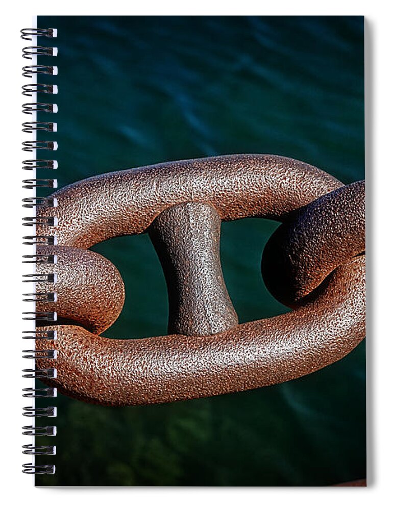 Links Spiral Notebook featuring the photograph Chained by Pennie McCracken