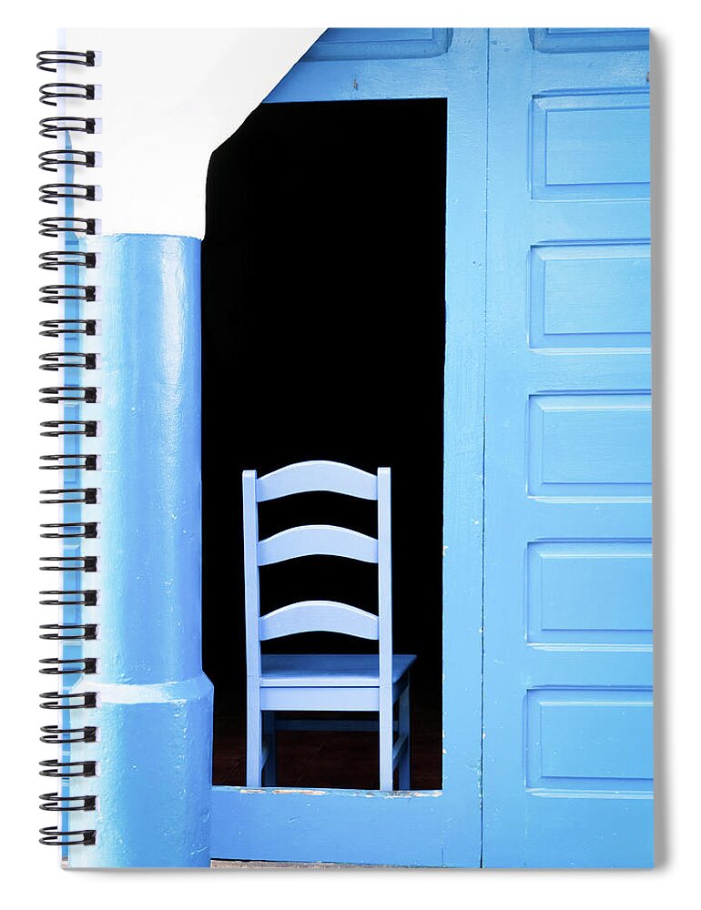 Architectural Column Spiral Notebook featuring the photograph Chair by Foottoo